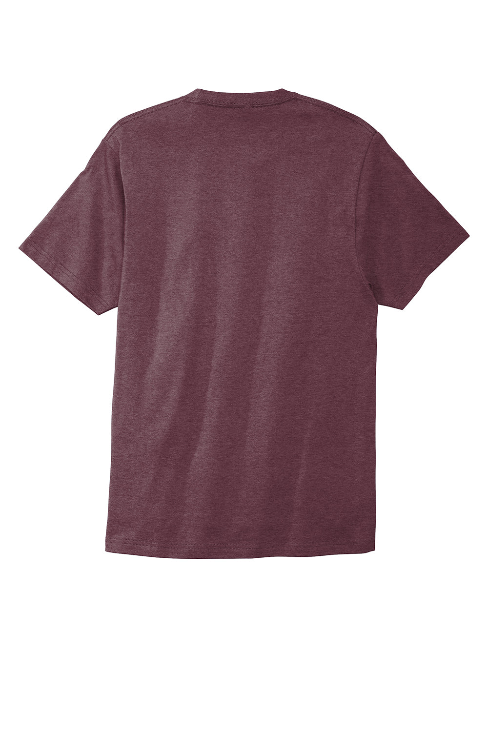 Port & Company PC600 Mens Bouncer Short Sleeve Crewneck T-Shirt Heather Athletic Maroon Flat Back