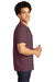 Port & Company PC600 Mens Bouncer Short Sleeve Crewneck T-Shirt Heather Athletic Maroon Model Side