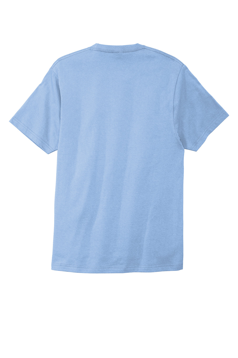 Port & Company PC600 Mens Bouncer Short Sleeve Crewneck T-Shirt Light Blue Flat Back