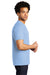 Port & Company PC600 Mens Bouncer Short Sleeve Crewneck T-Shirt Light Blue Model Side