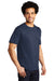 Port & Company PC600 Mens Bouncer Short Sleeve Crewneck T-Shirt Navy Blue Model 3q