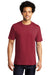 Port & Company PC600 Mens Bouncer Short Sleeve Crewneck T-Shirt Rich Red Model Front