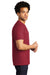 Port & Company PC600 Mens Bouncer Short Sleeve Crewneck T-Shirt Rich Red Model Side