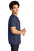 Port & Company PC600 Mens Bouncer Short Sleeve Crewneck T-Shirt Heather Team Navy Blue Model Side