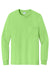 Port & Company PC61LSP/PC61LSPT Mens Essential Long Sleeve Crewneck T-Shirt w/ Pocket Lime Green Flat Front