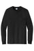 Port & Company PC61LSP/PC61LSPT Mens Essential Long Sleeve Crewneck T-Shirt w/ Pocket Jet Black Flat Front