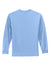 Port & Company PC61LS/PC61LST Mens Essential Long Sleeve Crewneck T-Shirt Light Blue Flat Back