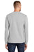 Port & Company PC61LS/PC61LST Mens Essential Long Sleeve Crewneck T-Shirt Ash Grey Model Back