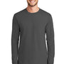 Port & Company Mens Essential Long Sleeve Crewneck T-Shirt - Charcoal Grey