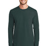 Port & Company Mens Essential Long Sleeve Crewneck T-Shirt - Dark Green