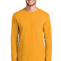 Port & Company Mens Essential Long Sleeve Crewneck T-Shirt - Gold