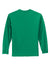 Port & Company PC61LS/PC61LST Mens Essential Long Sleeve Crewneck T-Shirt Kelly Green Flat Back