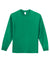 Port & Company PC61LS/PC61LST Mens Essential Long Sleeve Crewneck T-Shirt Kelly Green Flat Front