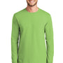 Port & Company Mens Essential Long Sleeve Crewneck T-Shirt - Lime Green