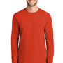 Port & Company Mens Essential Long Sleeve Crewneck T-Shirt - Orange