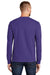 Port & Company PC61LS/PC61LST Mens Essential Long Sleeve Crewneck T-Shirt Purple Model Back