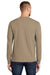 Port & Company PC61LS/PC61LST Mens Essential Long Sleeve Crewneck T-Shirt Sand Model Back