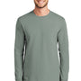 Port & Company Mens Essential Long Sleeve Crewneck T-Shirt - Stonewashed Green