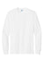 Port & Company PC61LS/PC61LST Mens Essential Long Sleeve Crewneck T-Shirt White Flat Front