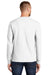 Port & Company PC61LS/PC61LST Mens Essential Long Sleeve Crewneck T-Shirt White Model Back