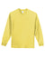 Port & Company PC61LS/PC61LST Mens Essential Long Sleeve Crewneck T-Shirt Yellow Flat Front