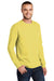 Port & Company PC61LS/PC61LST Mens Essential Long Sleeve Crewneck T-Shirt Yellow Model 3q