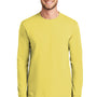 Port & Company Mens Essential Long Sleeve Crewneck T-Shirt - Yellow