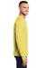 Port & Company PC61LS/PC61LST Mens Essential Long Sleeve Crewneck T-Shirt Yellow Model Side