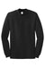 Port & Company PC61M Mens Essential Long Sleeve Mock Neck T-Shirt Jet Black Flat Front