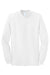 Port & Company PC61M Mens Essential Long Sleeve Mock Neck T-Shirt White Flat Front