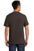 Port & Company PC61P/PC61PT Mens Essential Short Sleeve Crewneck T-Shirt w/ Pocket Brown Model Back