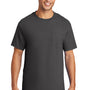 Port & Company Mens Essential Short Sleeve Crewneck T-Shirt w/ Pocket - Charcoal Grey