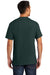 Port & Company PC61P/PC61PT Mens Essential Short Sleeve Crewneck T-Shirt w/ Pocket Dark Green Model Back