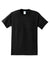 Port & Company PC61P/PC61PT Mens Essential Short Sleeve Crewneck T-Shirt w/ Pocket Jet Black Flat Front