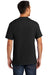 Port & Company PC61P/PC61PT Mens Essential Short Sleeve Crewneck T-Shirt w/ Pocket Jet Black Model Back