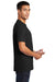 Port & Company PC61P/PC61PT Mens Essential Short Sleeve Crewneck T-Shirt w/ Pocket Jet Black Model Side