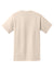 Port & Company PC61P/PC61PT Mens Essential Short Sleeve Crewneck T-Shirt w/ Pocket Natural Flat Back