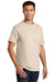 Port & Company PC61P/PC61PT Mens Essential Short Sleeve Crewneck T-Shirt w/ Pocket Natural Model 3q