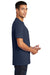 Port & Company PC61P/PC61PT Mens Essential Short Sleeve Crewneck T-Shirt w/ Pocket Navy Blue Model Side