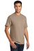 Port & Company PC61P/PC61PT Mens Essential Short Sleeve Crewneck T-Shirt w/ Pocket Sand Model 3q