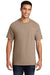 Port & Company PC61P/PC61PT Mens Essential Short Sleeve Crewneck T-Shirt w/ Pocket Sand Model Front