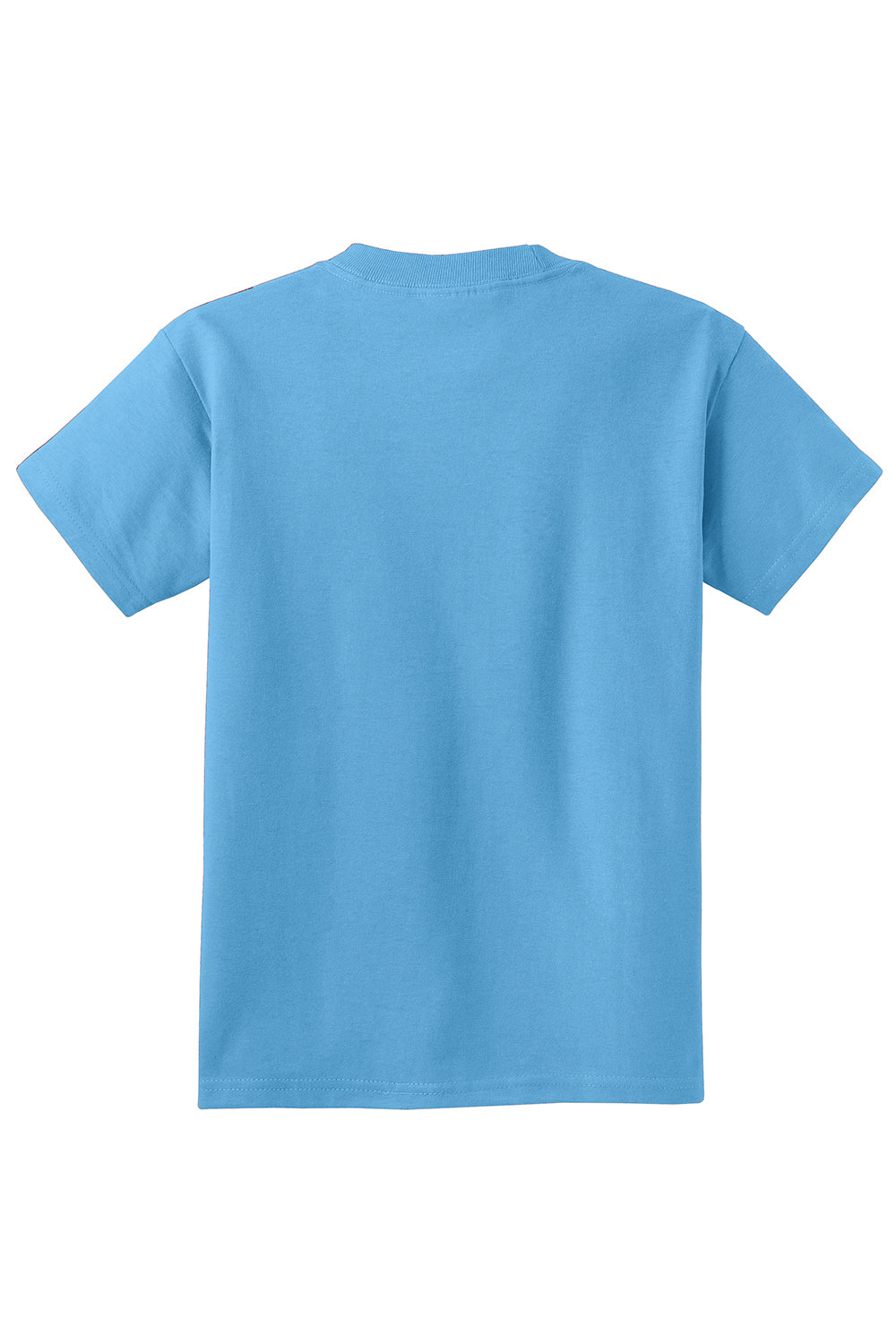 Port & Company PC61Y Youth Essential Short Sleeve Crewneck T-Shirt Aquatic Blue Flat Back