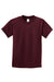 Port & Company PC61Y Youth Essential Short Sleeve Crewneck T-Shirt Athletic Maroon Flat Front