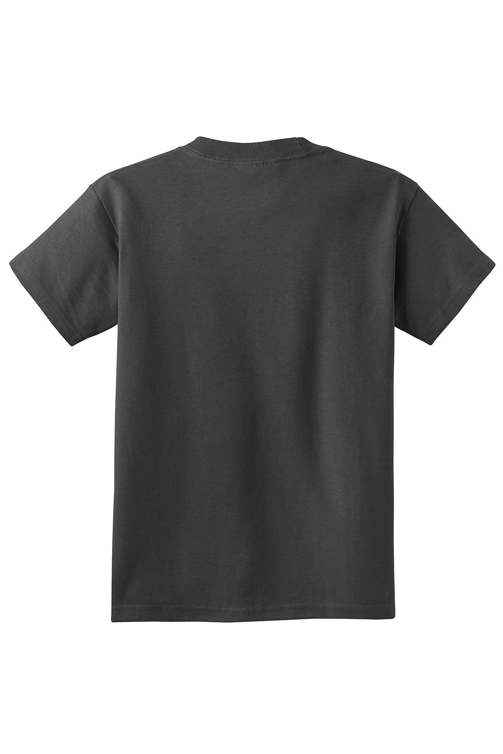 Port & Company PC61Y Youth Essential Short Sleeve Crewneck T-Shirt Charcoal Grey Flat Back