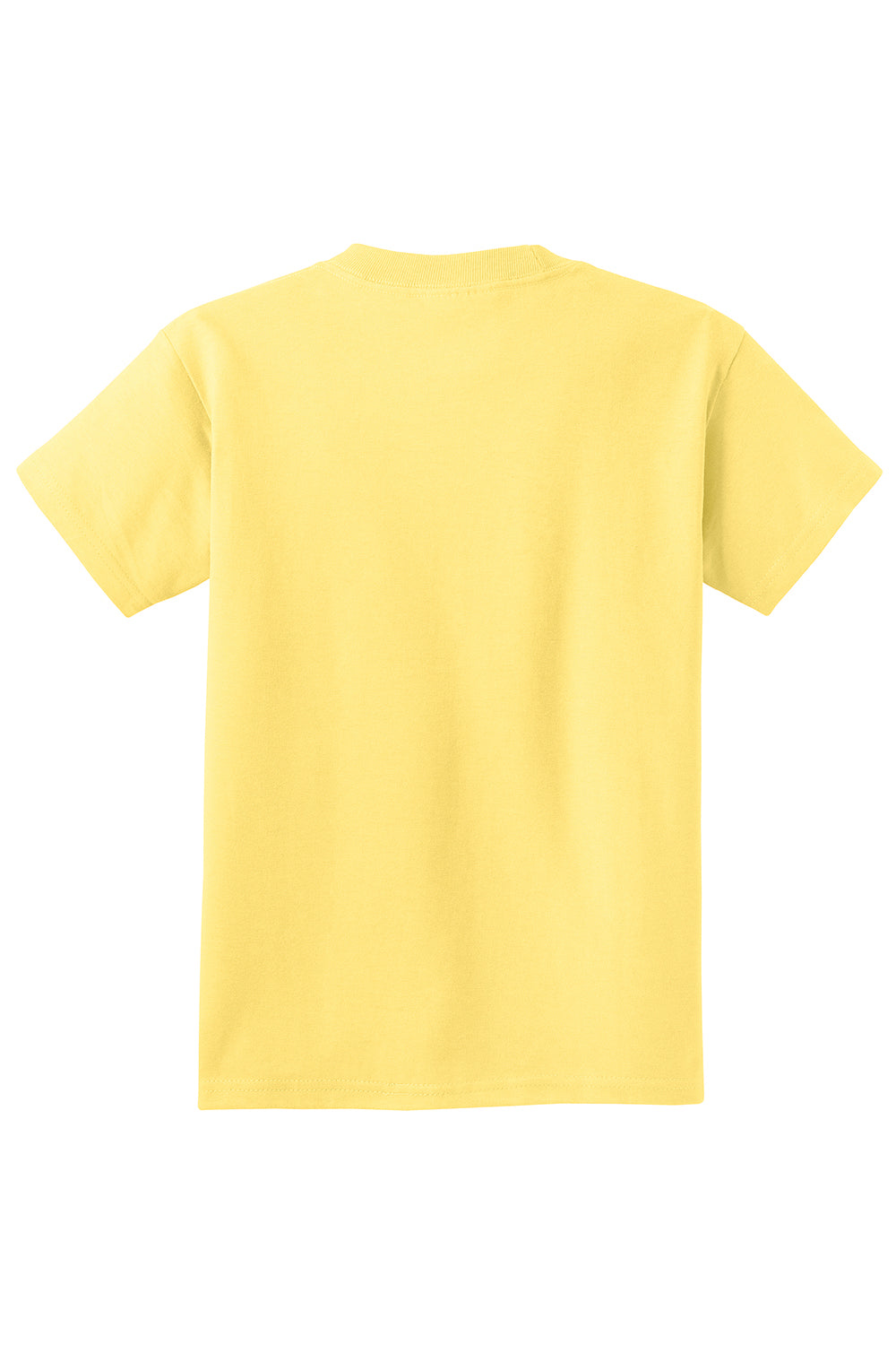 Port & Company PC61Y Youth Essential Short Sleeve Crewneck T-Shirt Daffodil Yellow Flat Back