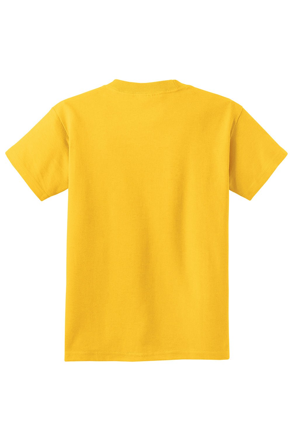 Port & Company PC61Y Youth Essential Short Sleeve Crewneck T-Shirt Lemon Yellow Flat Back