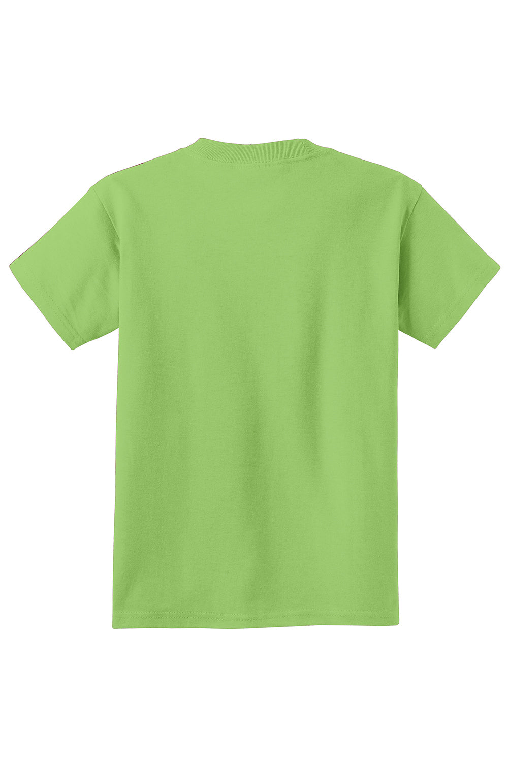 Port & Company PC61Y Youth Essential Short Sleeve Crewneck T-Shirt Lime Green Flat Back