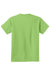 Port & Company PC61Y Youth Essential Short Sleeve Crewneck T-Shirt Lime Green Flat Back