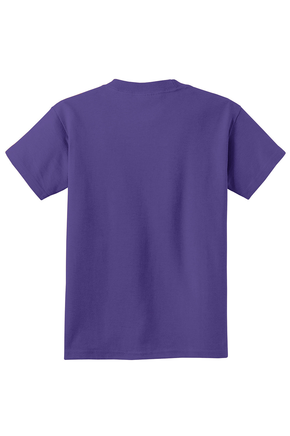 Port & Company PC61Y Youth Essential Short Sleeve Crewneck T-Shirt Purple Flat Back