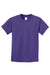 Port & Company PC61Y Youth Essential Short Sleeve Crewneck T-Shirt Purple Flat Front